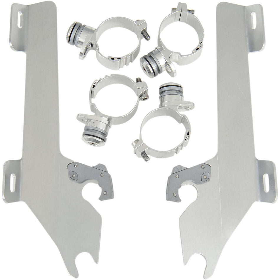 Memphis Shades MEK1953 Polished Trigger-Lock Mount Batwing Fairing Yamaha Raider