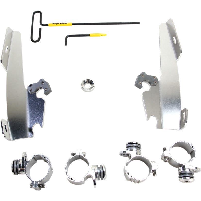 Memphis Shades Polished Trigger-Lock Mount Batwing Fairing Harley 1200L 883N/L