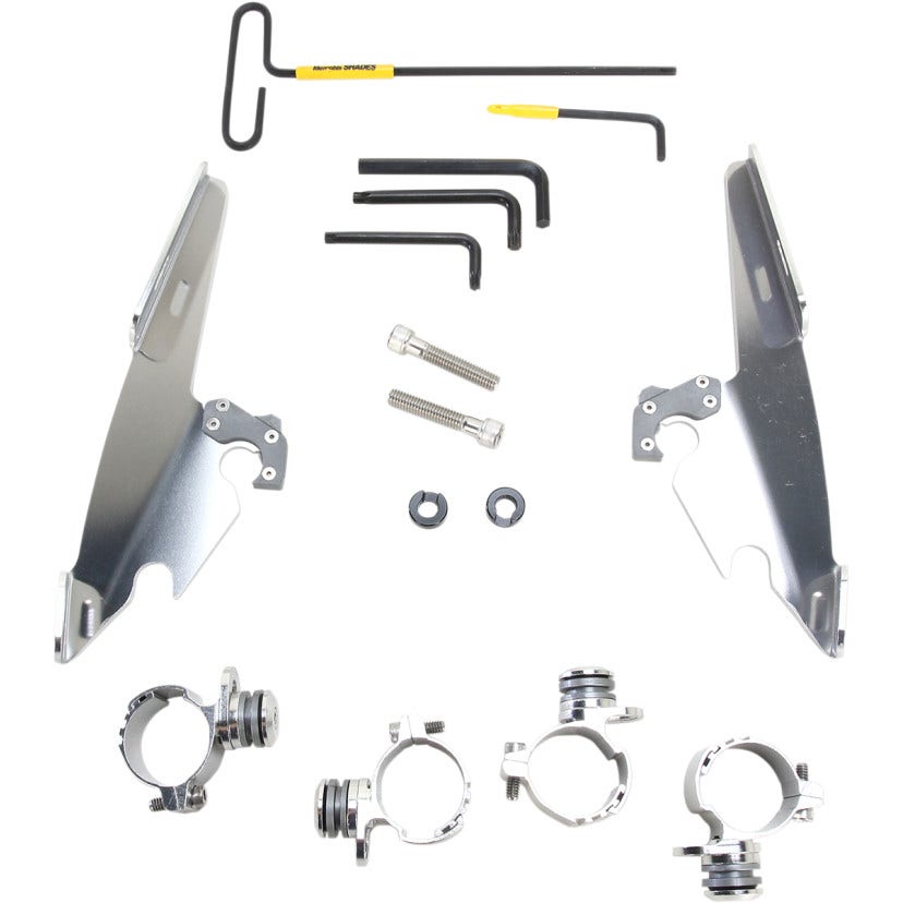 Memphis Shades MEK2009 Polished Trigger-Lock Mount Batwing Fairing Harley 1200X
