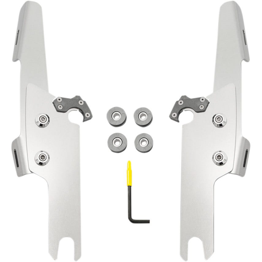 Memphis Shades Chrome No Tool Trigger-Lock Mounts for Harley Freewheeler FLRT