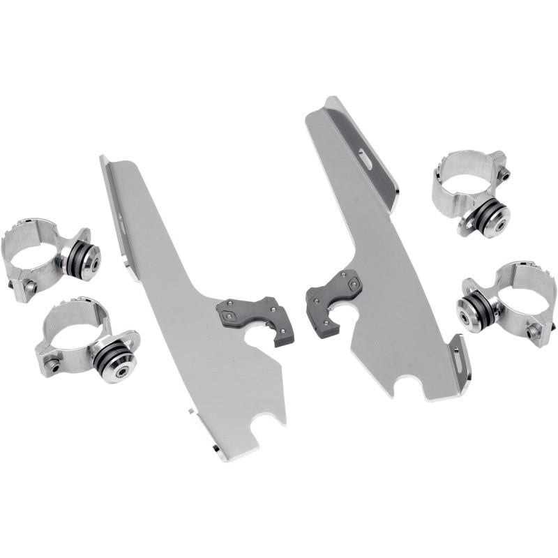 Memphis Shades Polished Trigger Lock Mount Batwing Fats Slims FXST FXDWG
