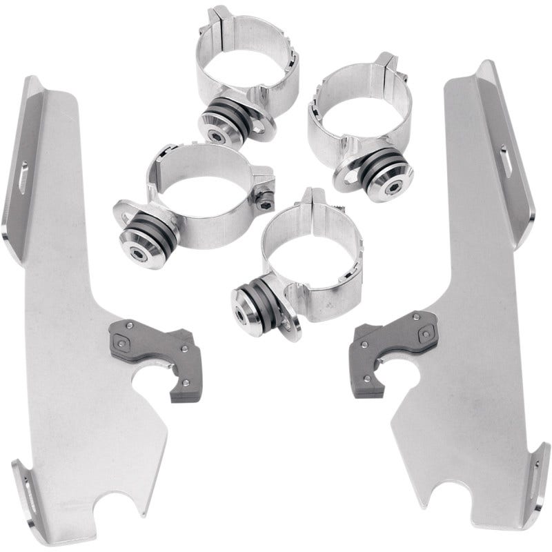 Memphis Shades Polished Trigger Lock Mount Batwing Fats Slims FXSB FXDWG FXDF