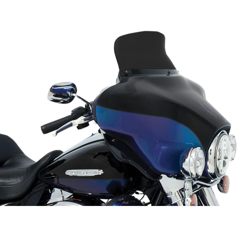 Memphis Shades Dark Black Smoke 6.5" Spoiler Windshield for Harley FLH/T 96-13