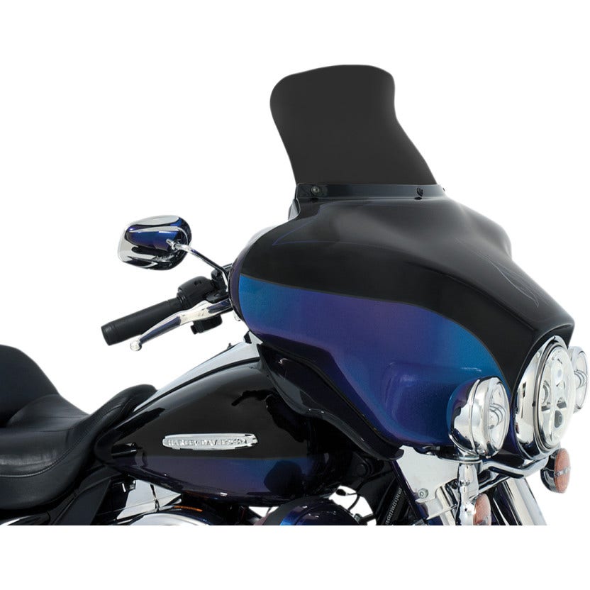 Memphis Shades Dark Black Smoke 8.5" Spoiler Windshield for Harley FLH/T 96-13