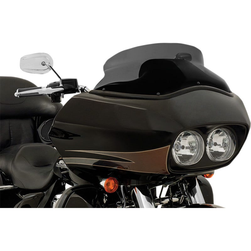 Memphis Shades Black Opaque Spoiler 6.5" Windshield Harley Road Glide FLTR 98-13
