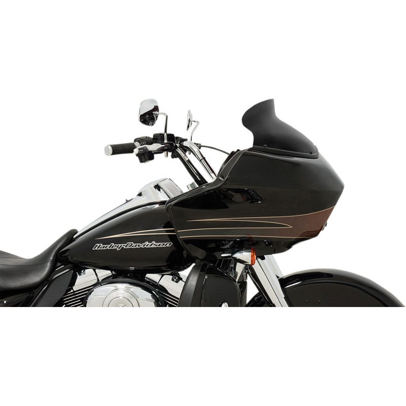 Memphis Shades Black Opaque Spoiler 6.5" Windshield Harley Road Glide FLTR 98-13