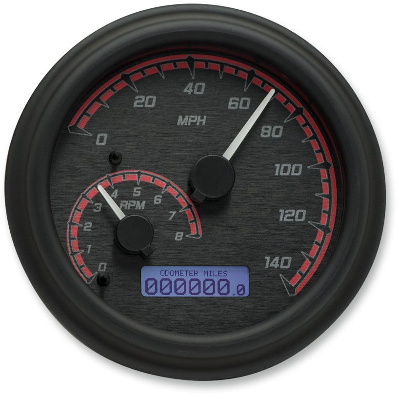 Dakota Digital MVX-2002-KR-K Black/Red & Black MVX Gauge Speedo Tach HD 96-03
