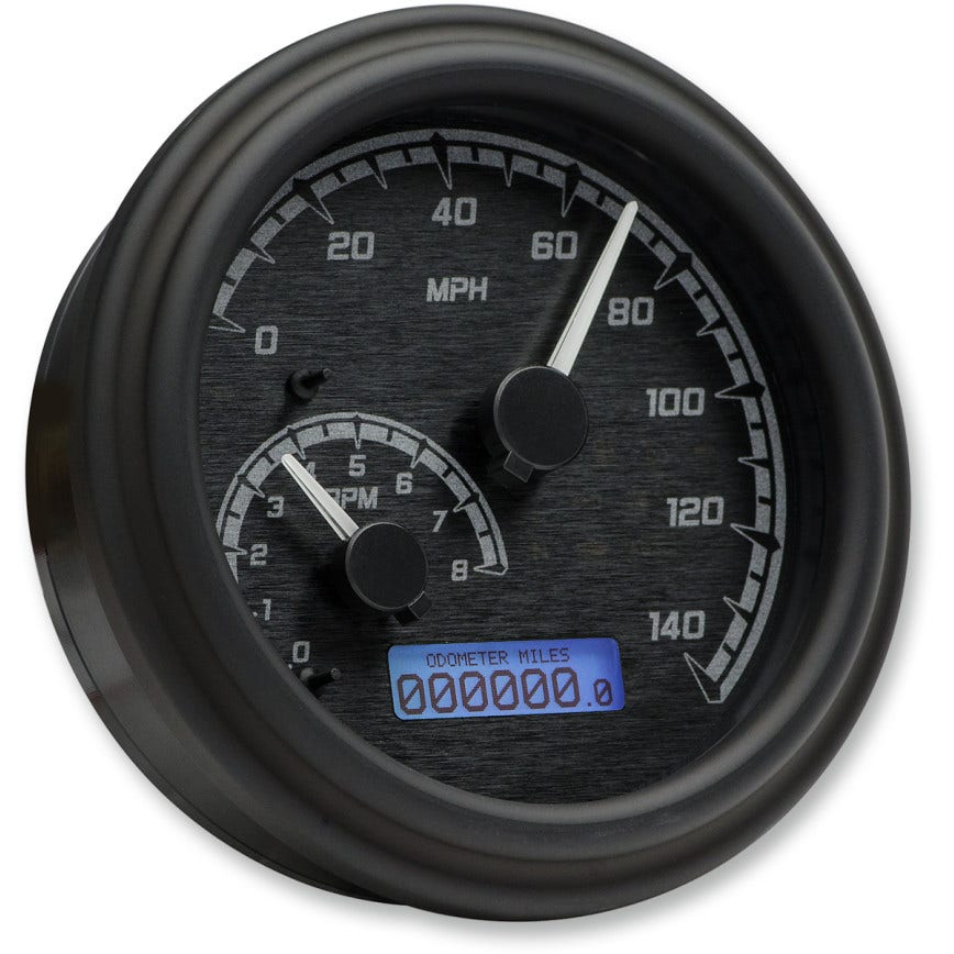 Dakota Digital MVX-2004-KG-K Black/Gray & Black MVX FatBob 4 1/2 Gauge Harley