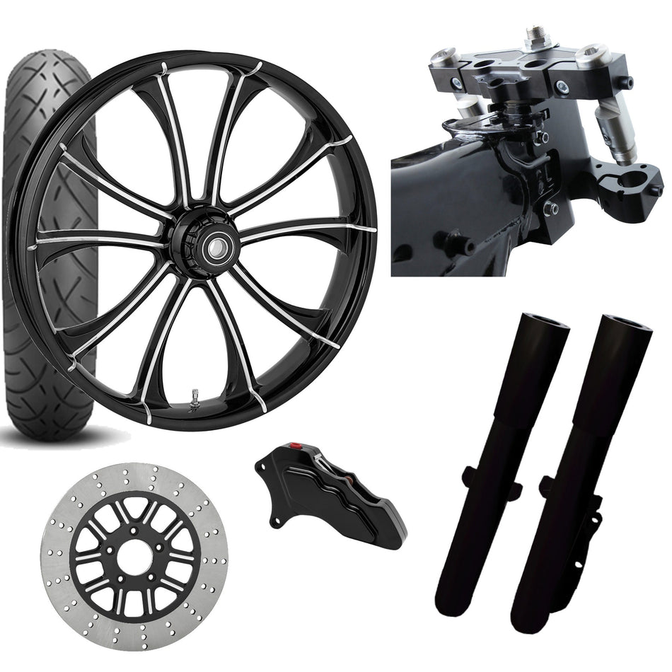 RC 26 Maverick Eclipse Wheel Tire Neck Rake Front End Package Harley Single Side