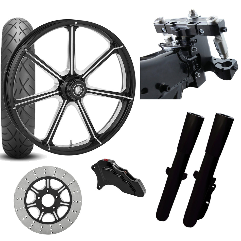 RC 26 Mission Eclipse Wheel Tire Neck Rake Front End Package Harley Single Side