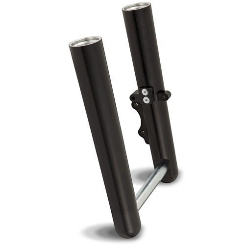 Arlen Ness Hot Fork Legs Lower Sliders Single Side Smooth Black Harley 00-07 FLH