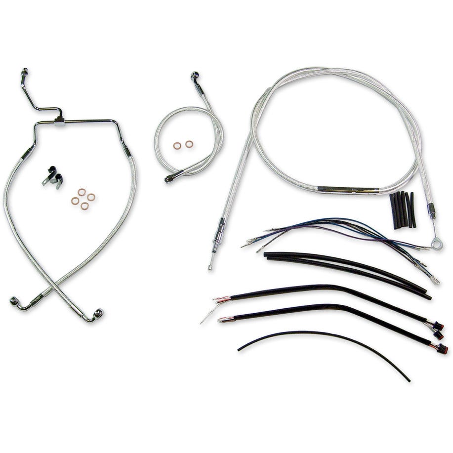 Magnum Sterling Chromite Complete 12"-14" Handlebar Installation Kit 14-15 FLHR