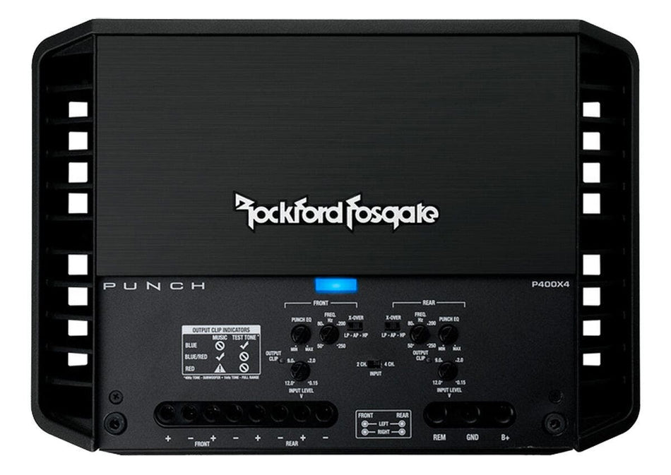 Rockford Fosgate P400X4 Punch 400 Watt 4 Ch. Full Range Car Stereo Amplifier
