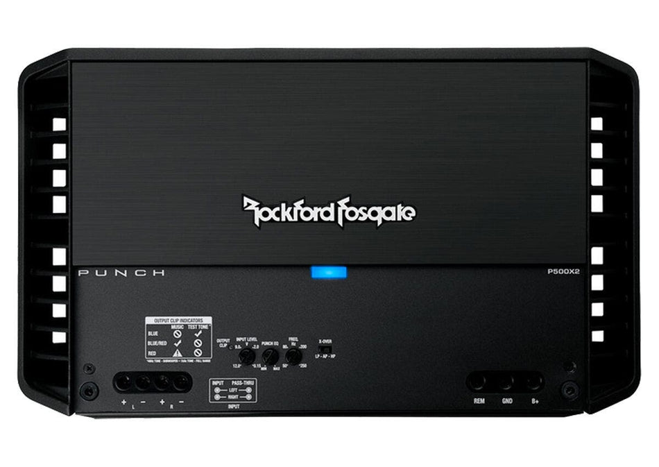Rockford Fosgate P500X2 Punch 500 Watt 2 Ch. Full Range Car Stereo Amplifier