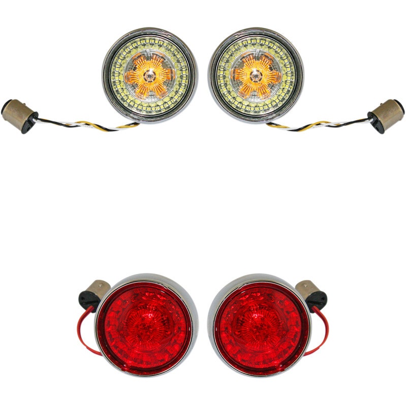 Custom Dynamics PB-BCM-BB-C Chrome Pro-Beam LED Turn Signal Kit 11-19 Harley