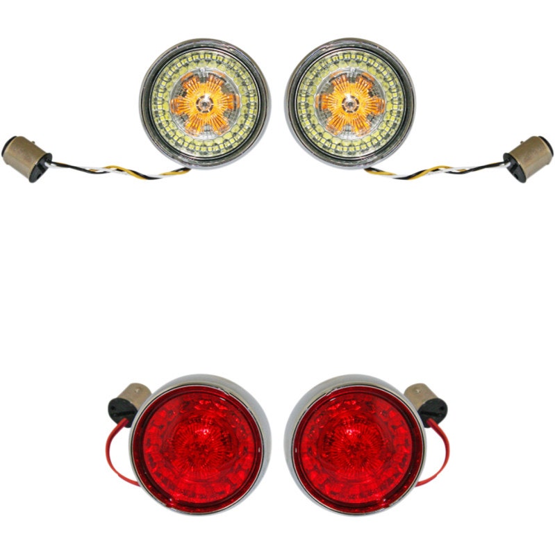 Custom Dynamics PB-BCM2-BB-C Chrome Pro-Beam LED Turn Signal Kit  12-17 Harley