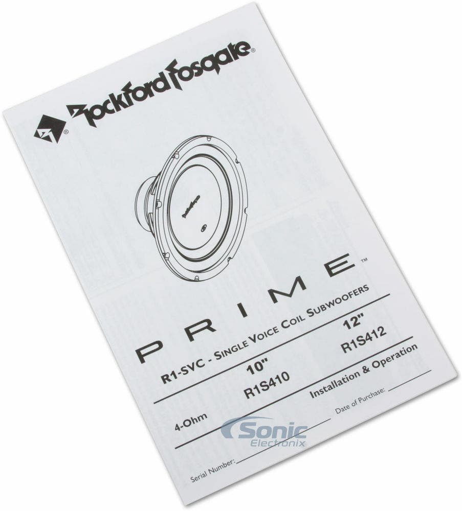 Rockford Fosgate R1S4-12 Prime R1 12