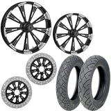 RC Components 21/18 Front Rear Wheel Package Set Tires Rotors Harley FLH/T