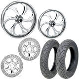 RC Components 21/18 Front Rear Wheel Package Set Tires Rotors Harley FLH/T