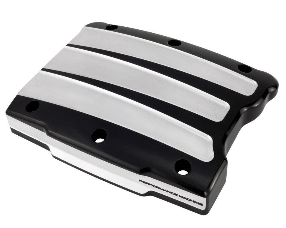 Performance Machine Black Contrast Cut Scallop Rocker Box Covers Harley Twin 99-17