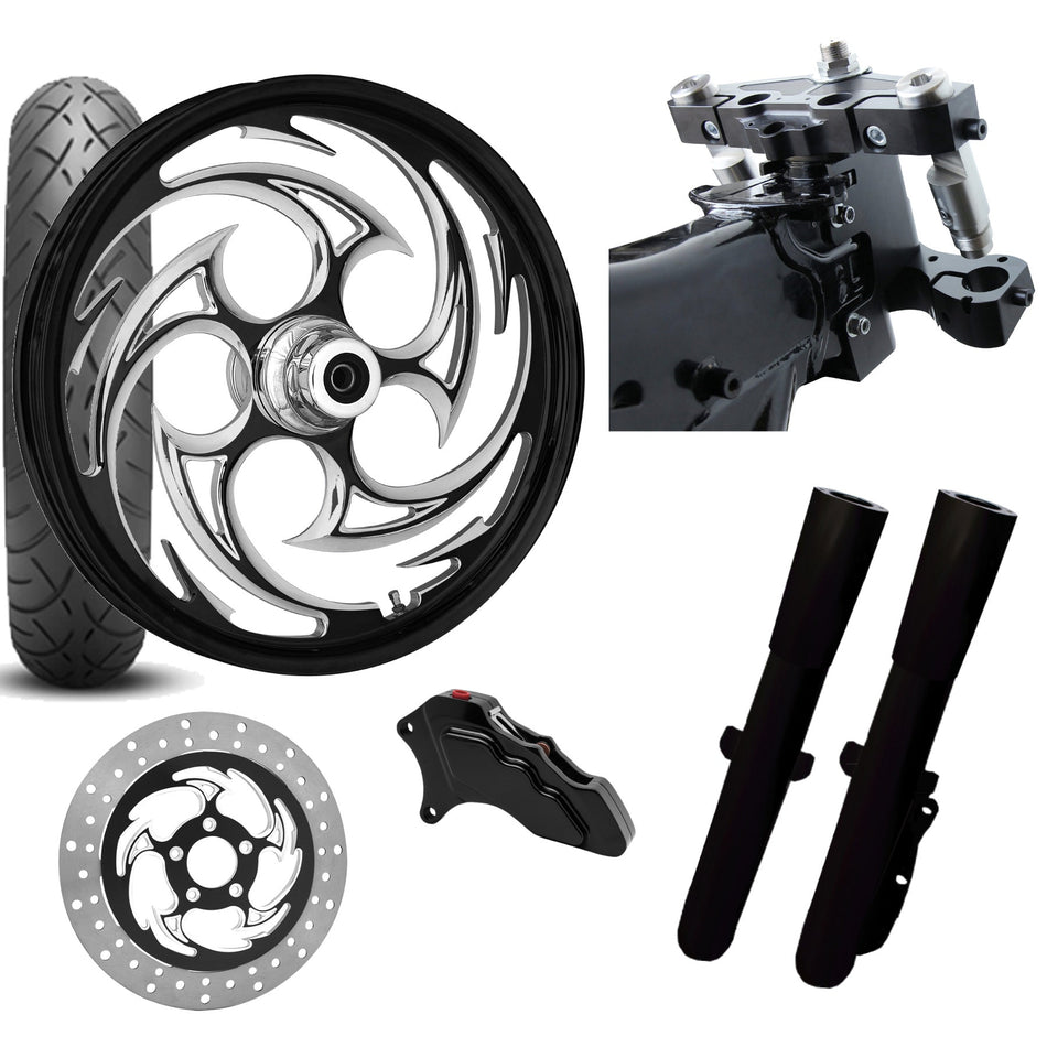 RC 26 Savage Eclipse Wheel Tire Neck Rake Front End Package Harley Single Side