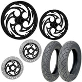 RC Components 21/18 Front Rear Wheel Package Set Tires Rotors Harley FLH/T