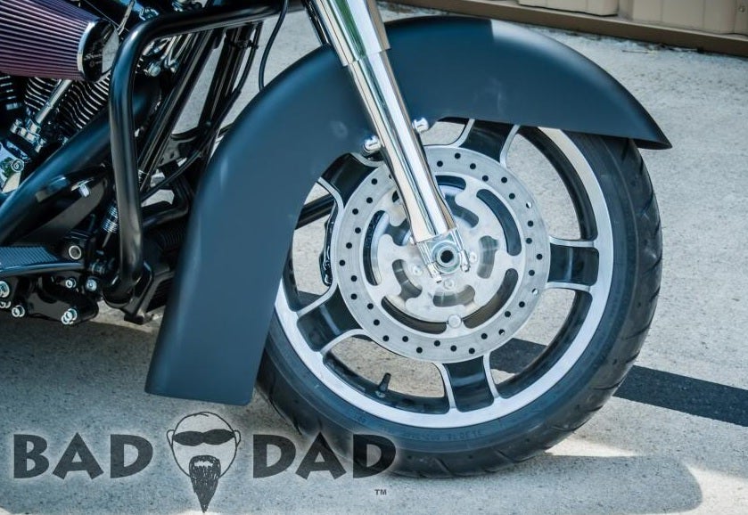 Bad Dad Slammer Front Fender for Harley FLST w/ 16" Thru 18" Wheels