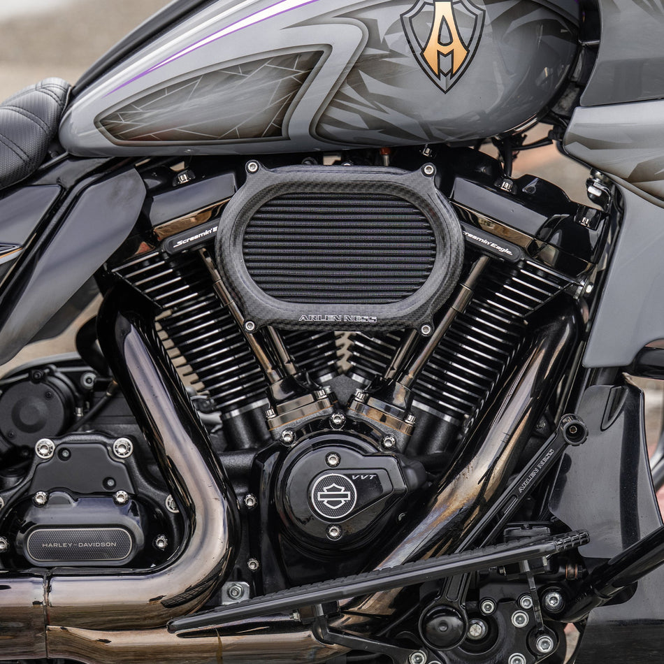 Arlen Ness Carbon Fiber Stage 2 Oval Air Cleaner for Harley Davidson