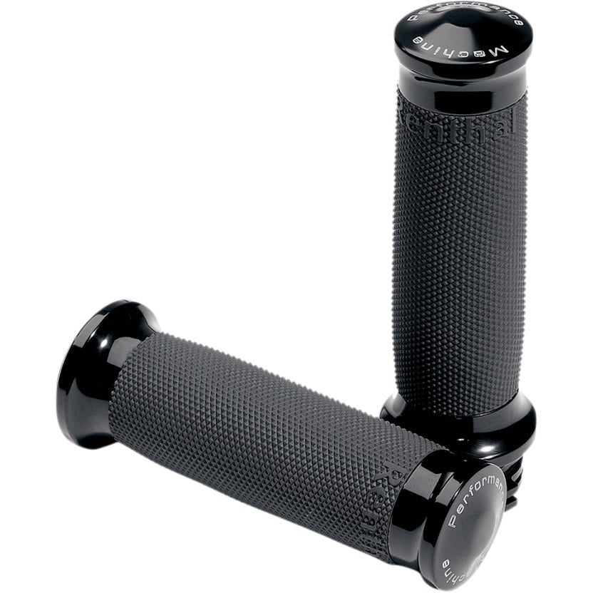 Performance Machine PM Standard Black Contour Renthal Hand Grips TBW 08-17 | 0063-2020-B