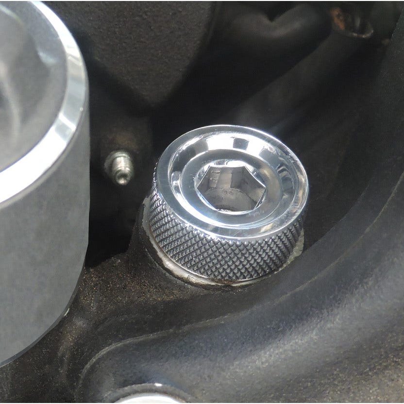 Accutronix Chrome Knurled Transmission Dipstick Harley Softail Dyna HD 37065-06