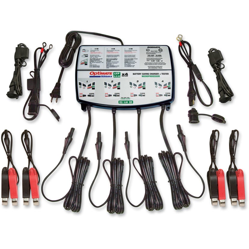 OptiMate Lithium 4�0.8A Charging Center for 4 Independent Units - TM485