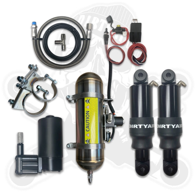 Dirty Air Rear Fast-Up Air Ride Suspension Kit for Harley Tri-Glide