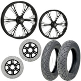 RC Components 21/18 Front Rear Wheel Package Set Tires Rotors Harley FLH/T