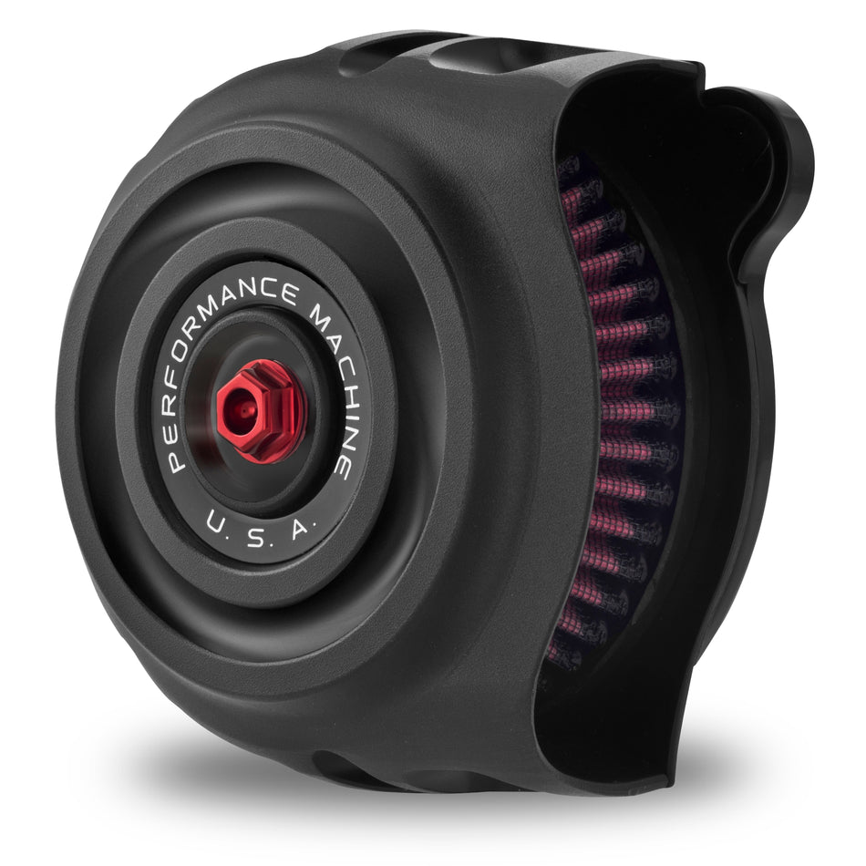 Performance Machine PM Black Ops Vintage Air Cleaner Harley Twin Cam EVO 93-17