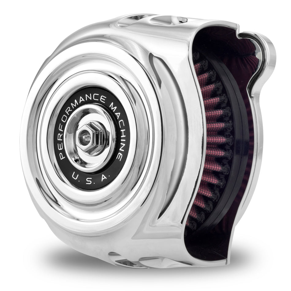 Performance Machine PM Chrome Vintage Air Cleaner Harley 91-17 XL Sportster