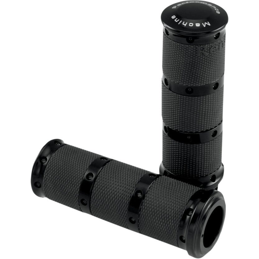 Performance Machine 2K8 Black Grips for 08-15 Harley Touring | 0063-2018-B