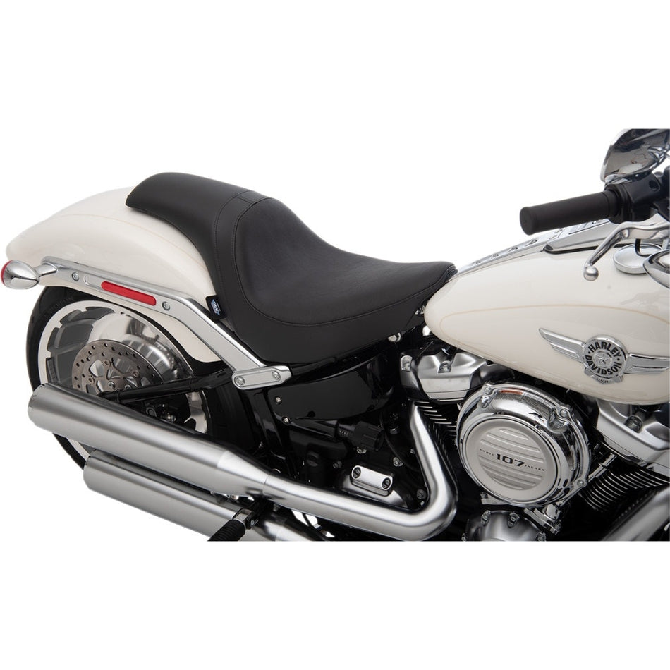 Drag Specialties Smooth Vinyl Predator 2-Up Seat Saddle Harley Softail 18-Up