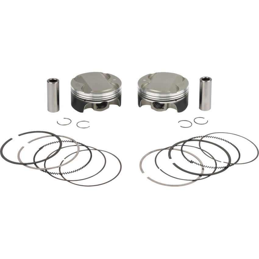Wossner 107" CID Piston Anodize Crown Kit for Harley 17-24 M-Eight Models