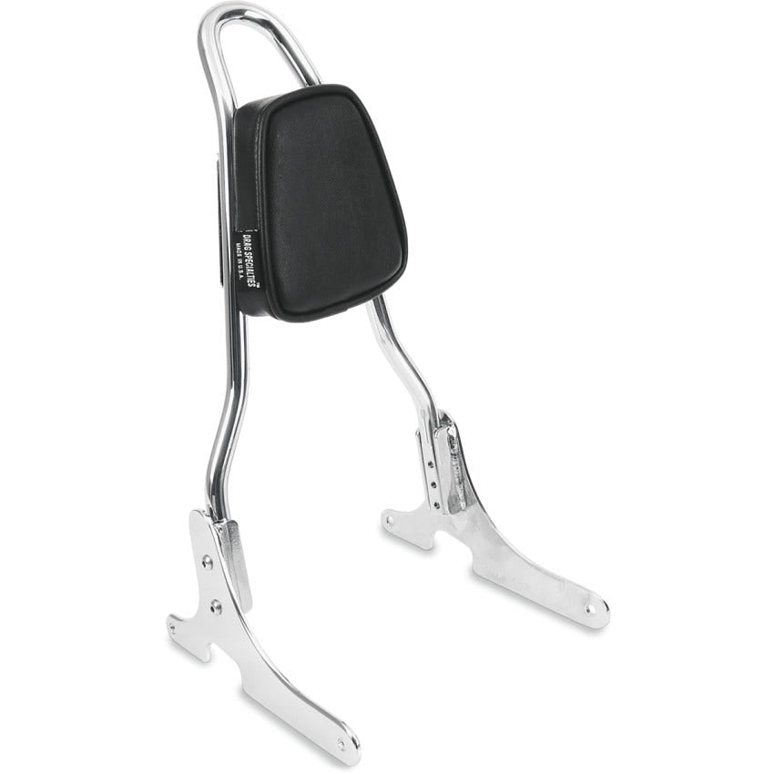 Drag Smooth Tapered Black Backrest Pad for Round Sissy Bar for Harley