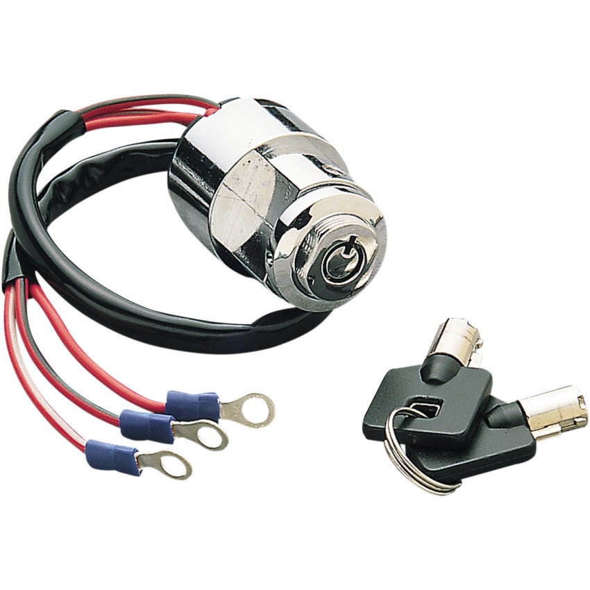 Drag Specialties Custom Round Key Ignition Switch Harley 75-93 XL Models