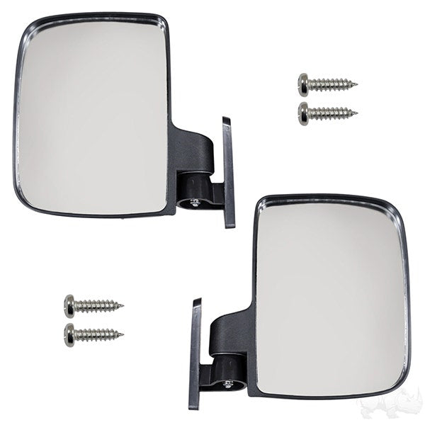 Universal Set of 2 Side Mount Top Strut Golf Cart UTV Side By Side Mirrors  ACC-1021