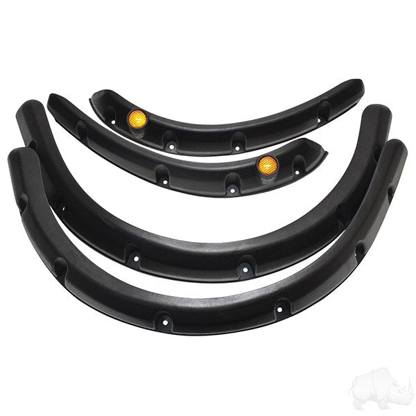 Golf Cart Fender Flare Set with Running Lights for E-Z-Go RXV 08-15 Ez-go Ezgo