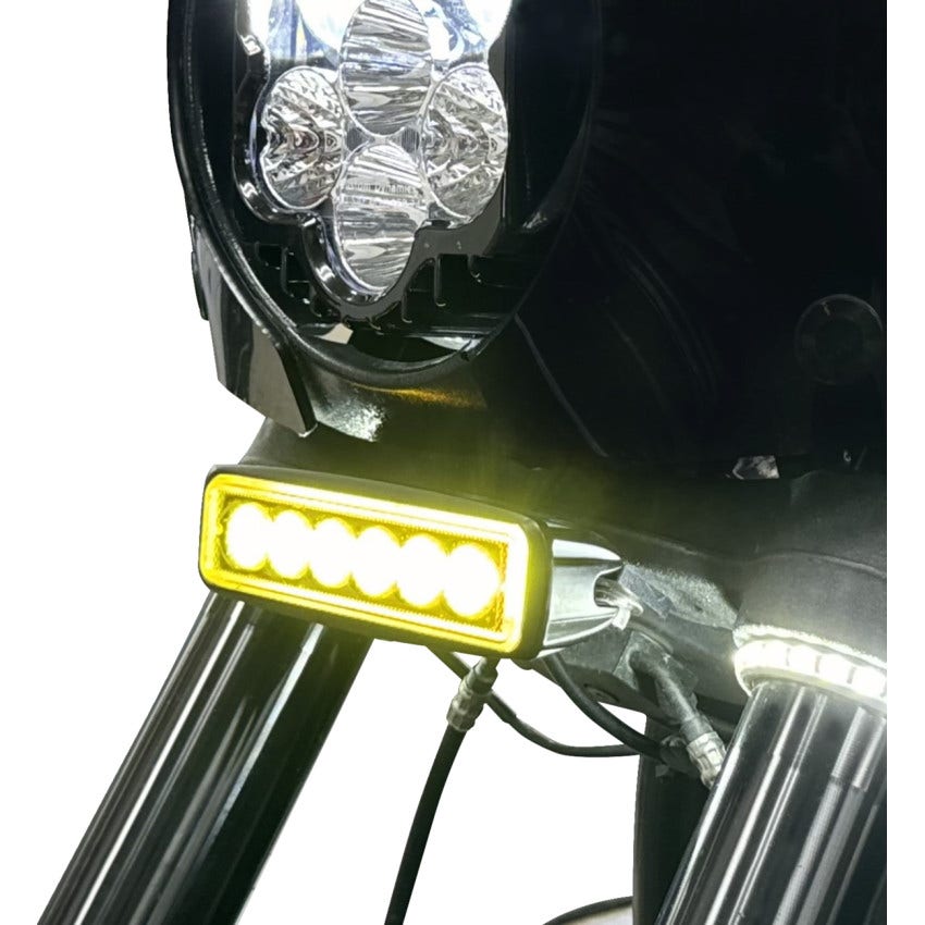 Custom Dynamics Textured Satin Black Light Bar Mount Harley 20-24 FXLRS