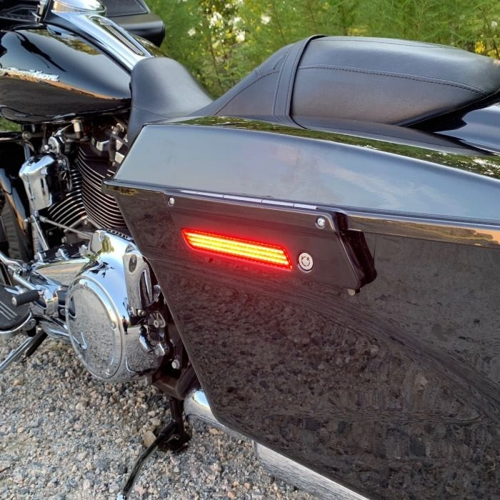 Custom Dynamics Smoke Lens LED Saddlebag Latch Lightz Harley Touring 14-Up