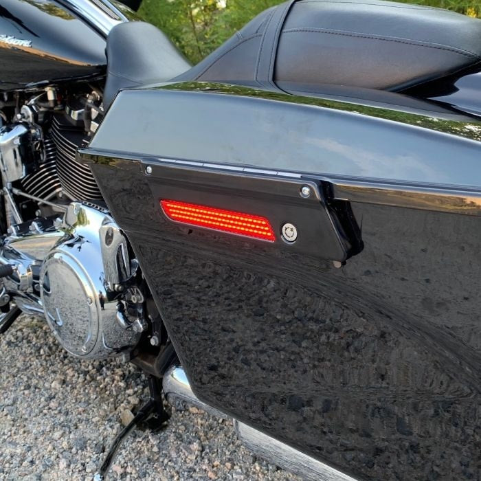 Custom Dynamics Red Lens LED Saddlebag Latch Lightz Harley FLTR/U 10-13