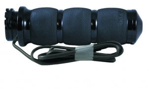 Avon Air Cushioned Black Anodized Heated Grips for Harley Cable Models