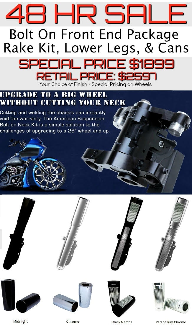 American Suspension Winter Package Deal Bolt On 26"-32" Trees w/ Fork Lowers & Boots