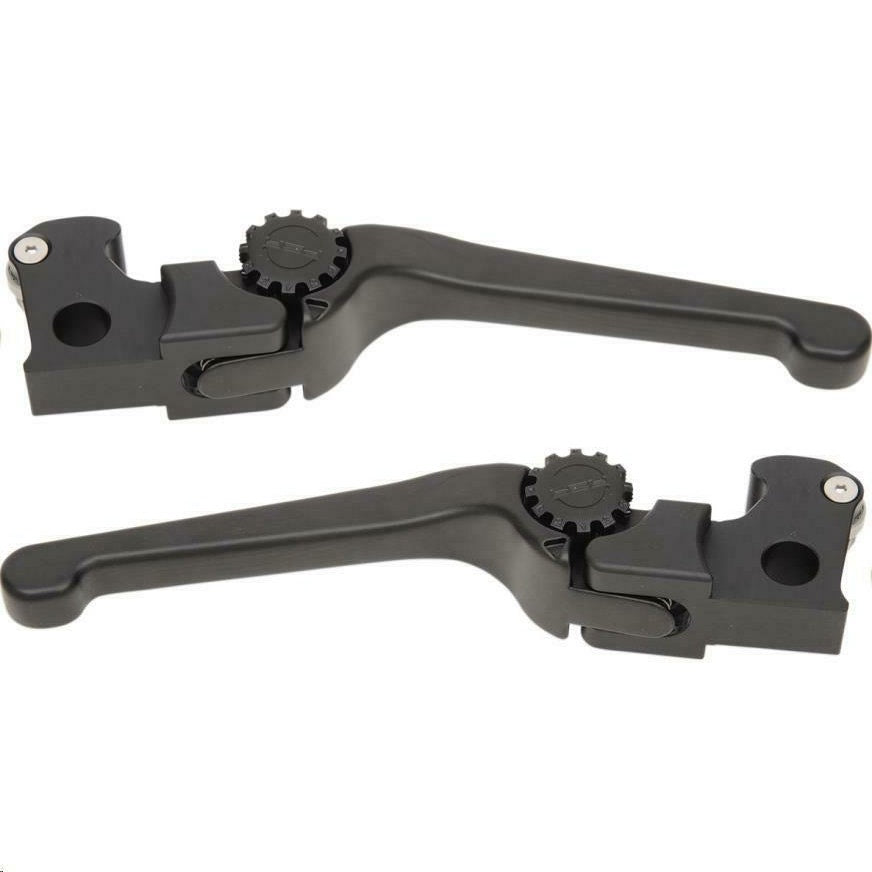 PSR 12-01666-22 Black Anthem Shorty Adjustable Lever Pair Harley Touring 21-Up