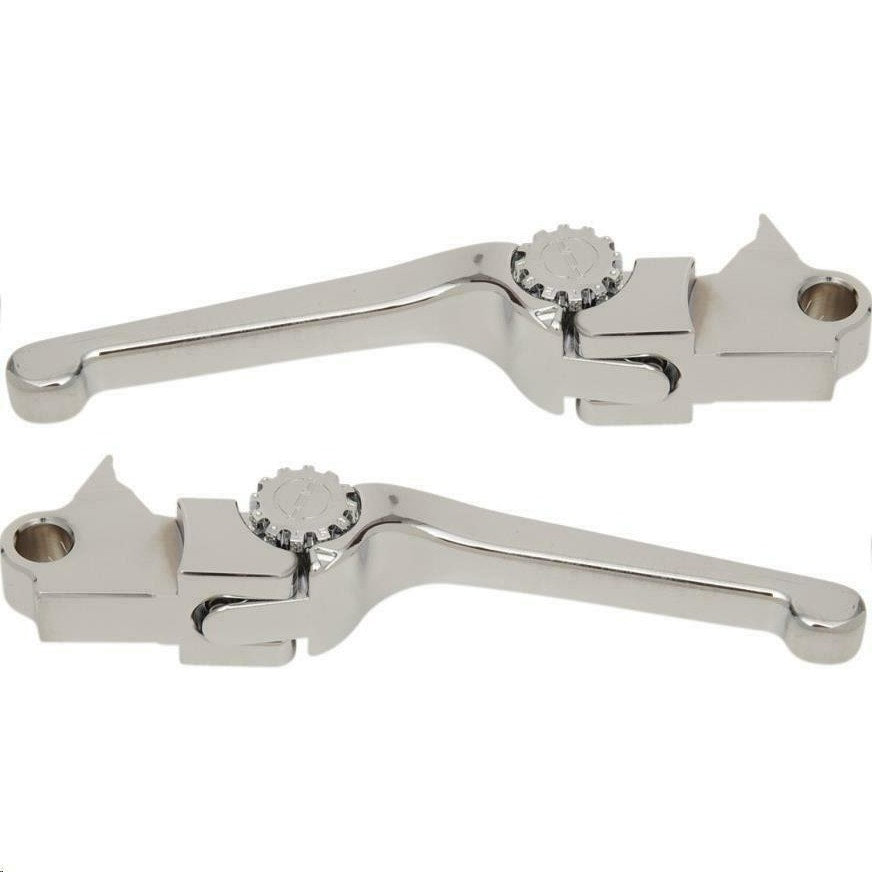 PSR 12-01666-20 Chrome Anthem Shorty Adjustable Lever Pair Harley Touring 21-Up