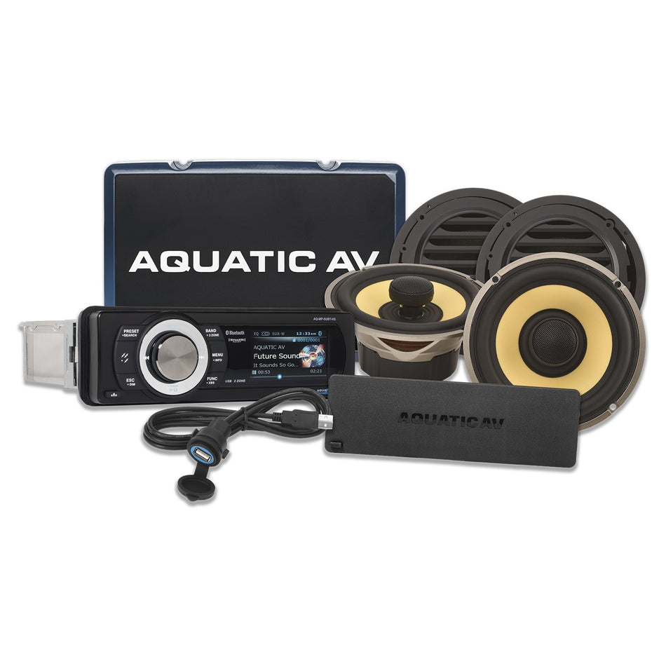 Aquatic AQ-UHP-2 Ultra Harley Package Complete Audio System FLH/T 98-13